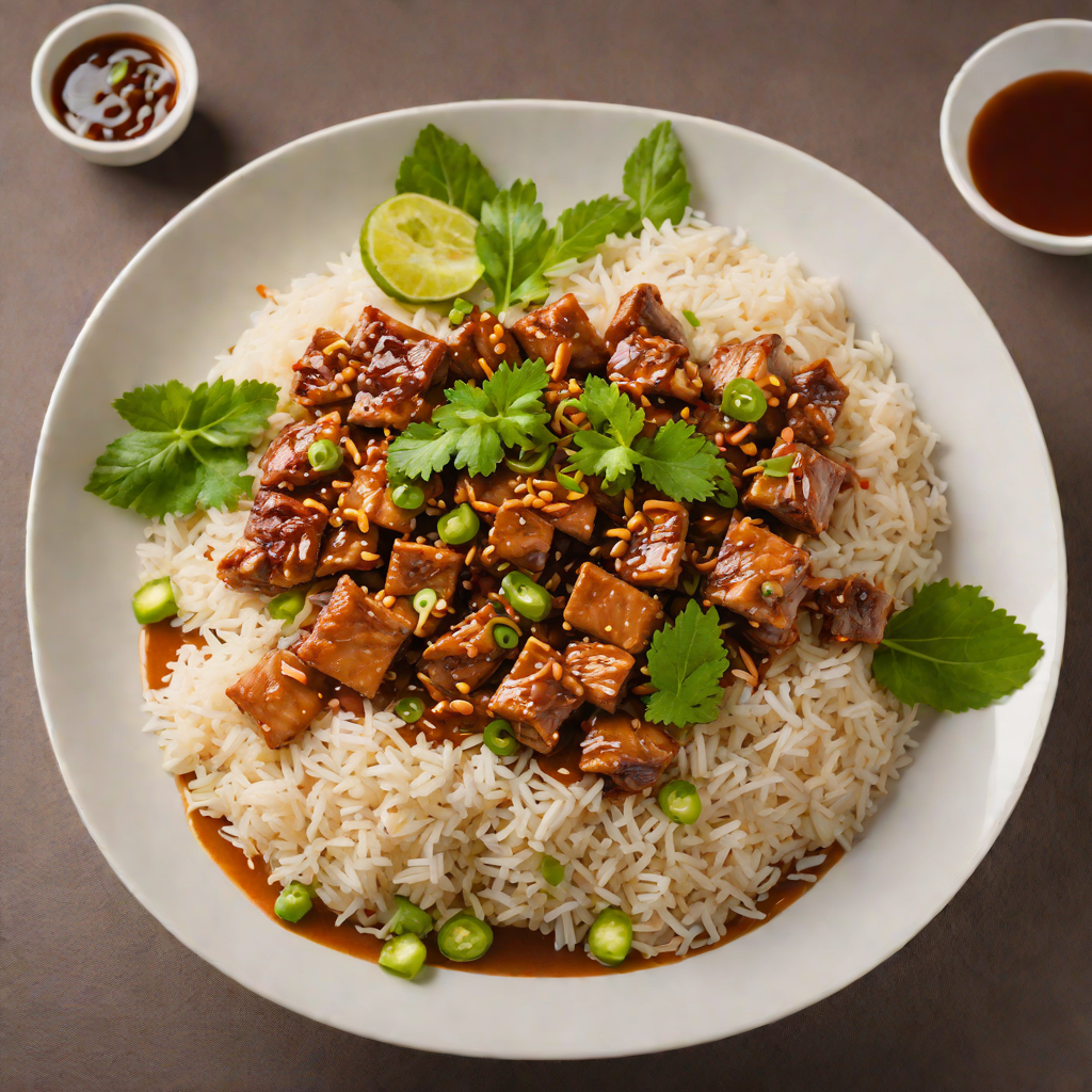Northern Thai Roasted Pork Rice Bowl with Sweet Gravy