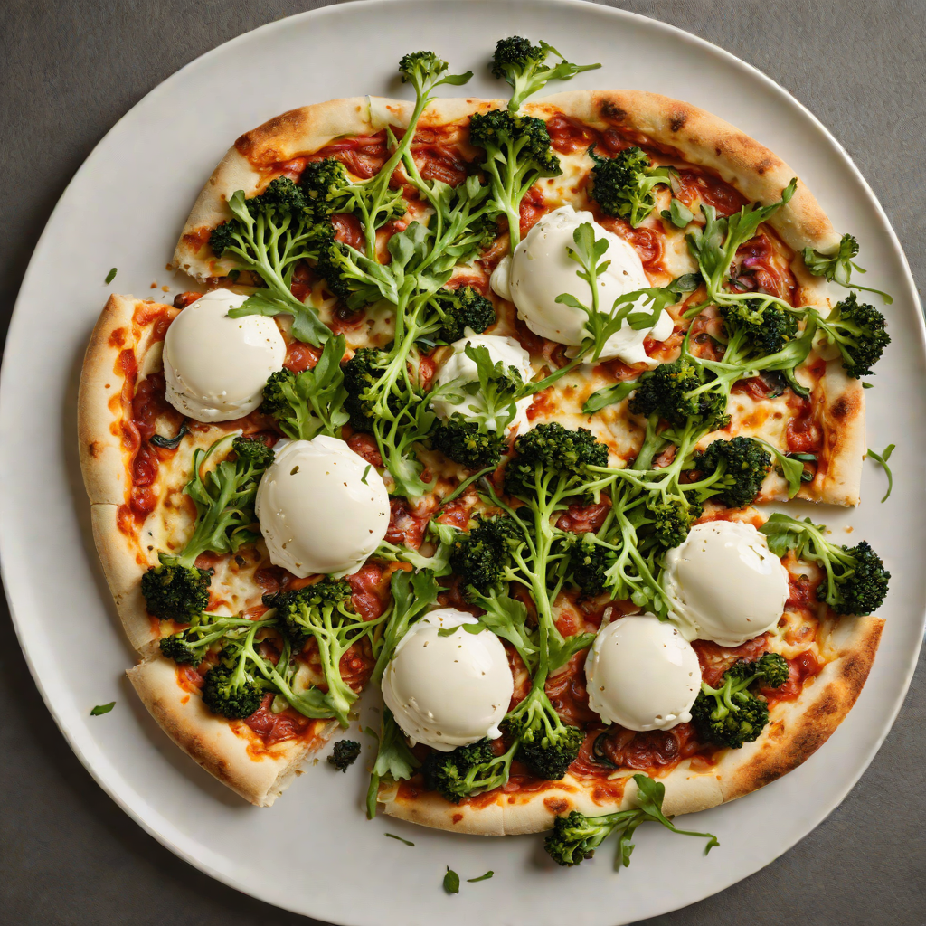 Wood-Fired Pizza with Burrata and Charred Broccoli Rabe