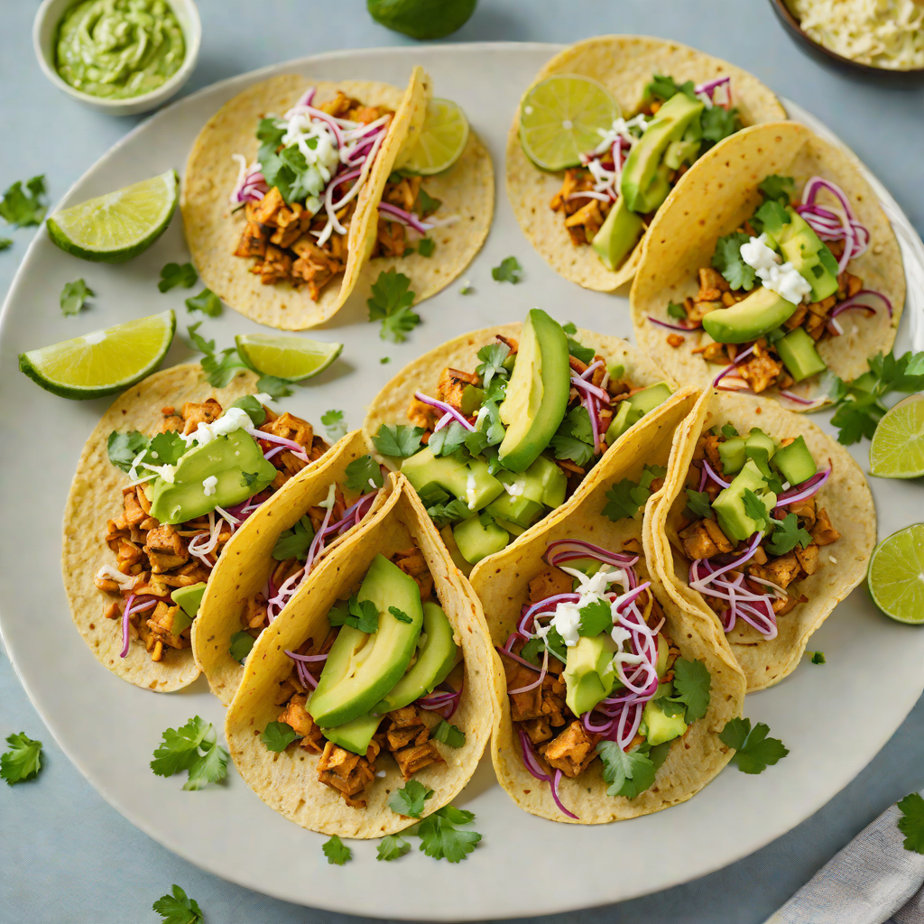 Chipotle Lime Tofu Tacos with Avocado Crema