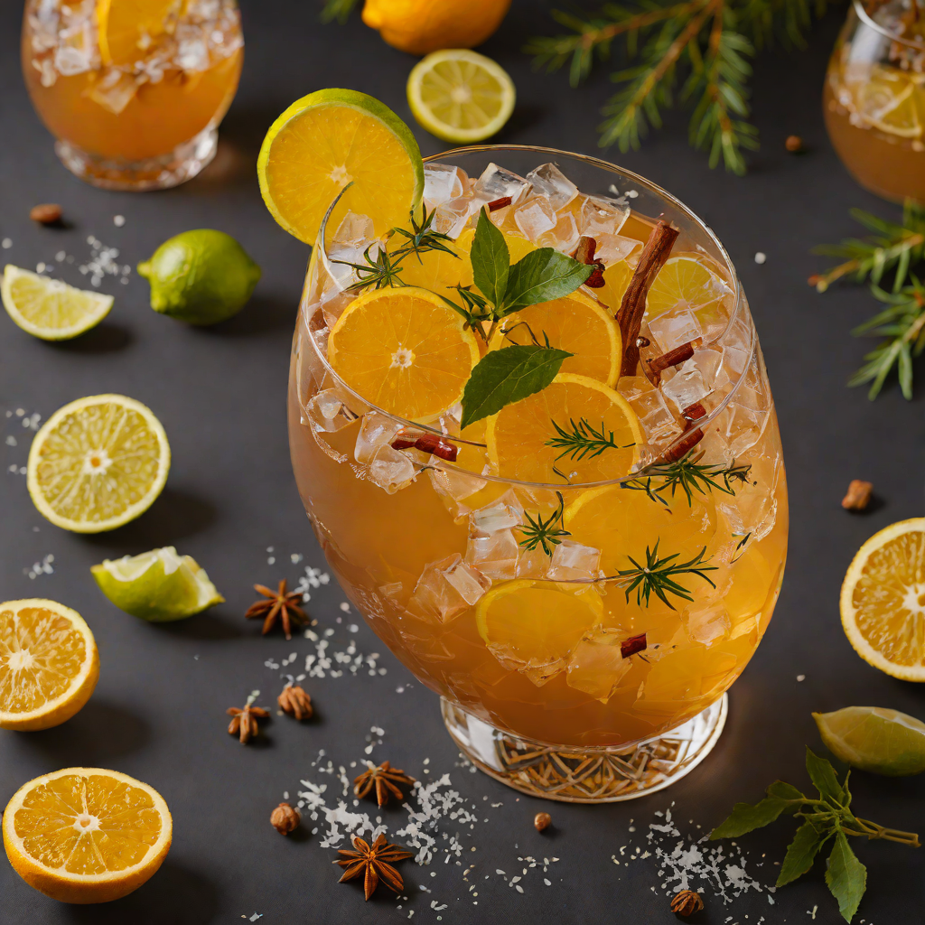 Spiced Rum and Citrus Holiday Punch