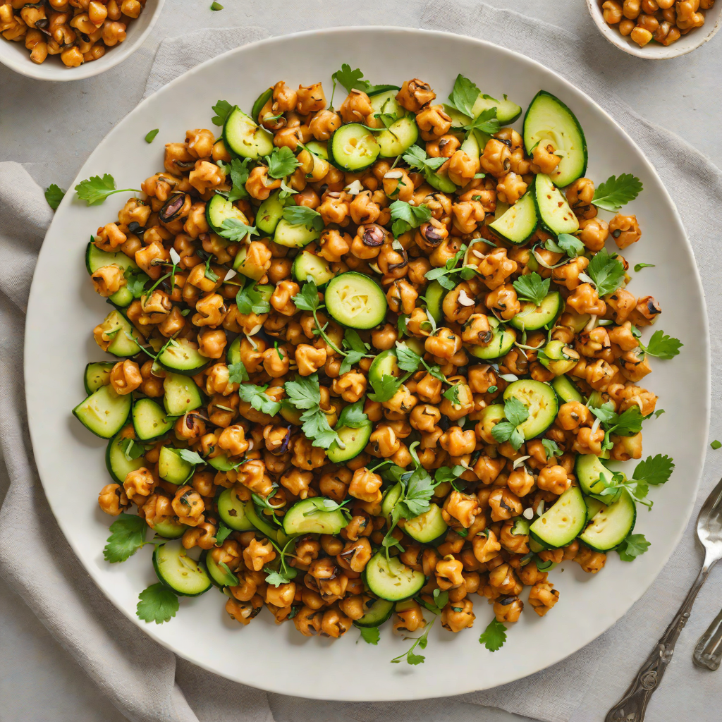One-Pan Roasted Mediterranean Chickpeas with Zucchini