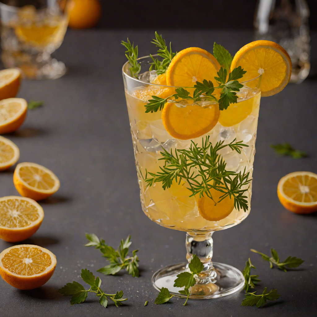Citrus-Infused Imbibe Cocktail with Fresh Herbs