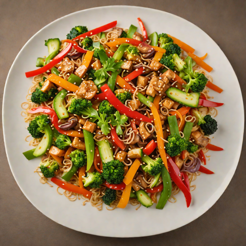 Vegetable Imbibed Stir Fry with Ginger-Soy Glaze