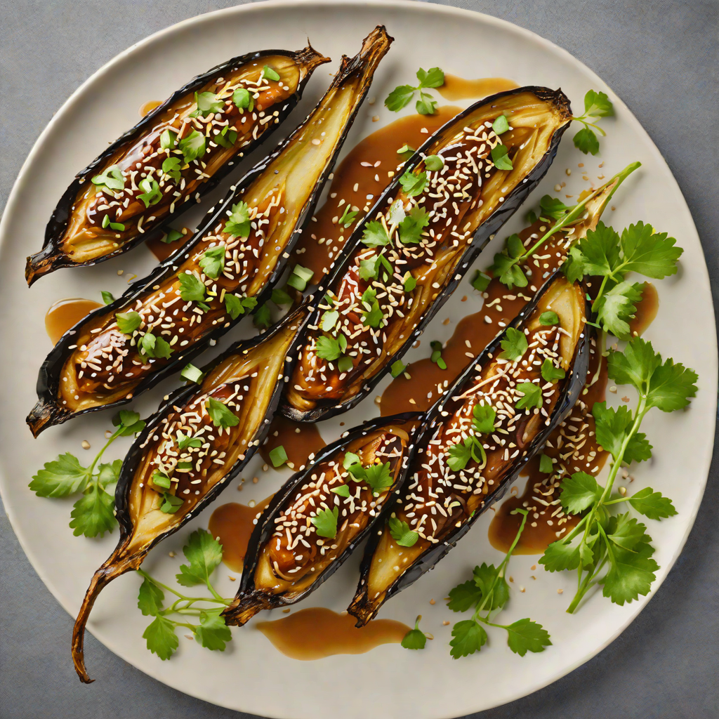 Stovetop Miso-Glazed Eggplant with Scallions and Sesame