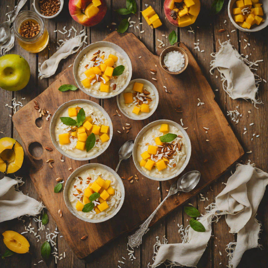 Rum-Soaked Mango and Coconut Rice Pudding
