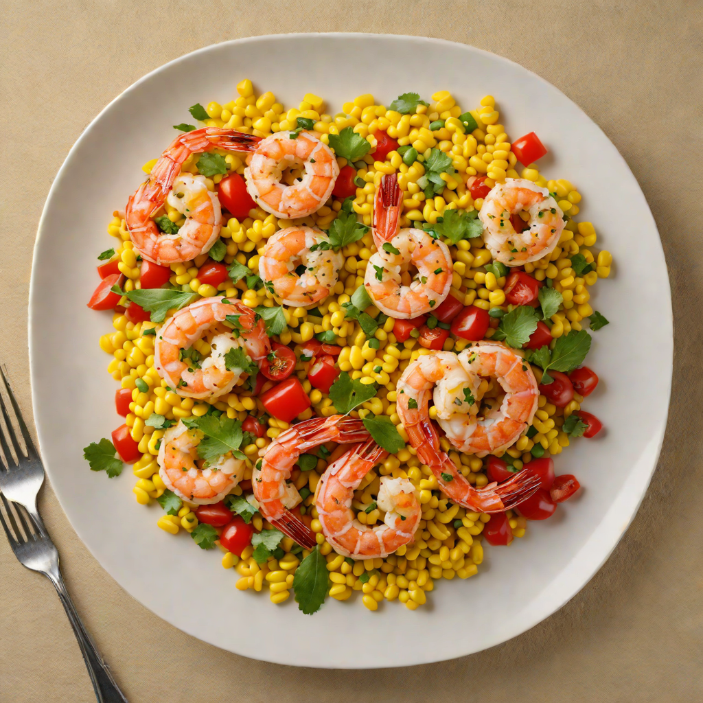 Seared Lemon-Garlic Shrimp with Summer Corn and Tomato Succotash