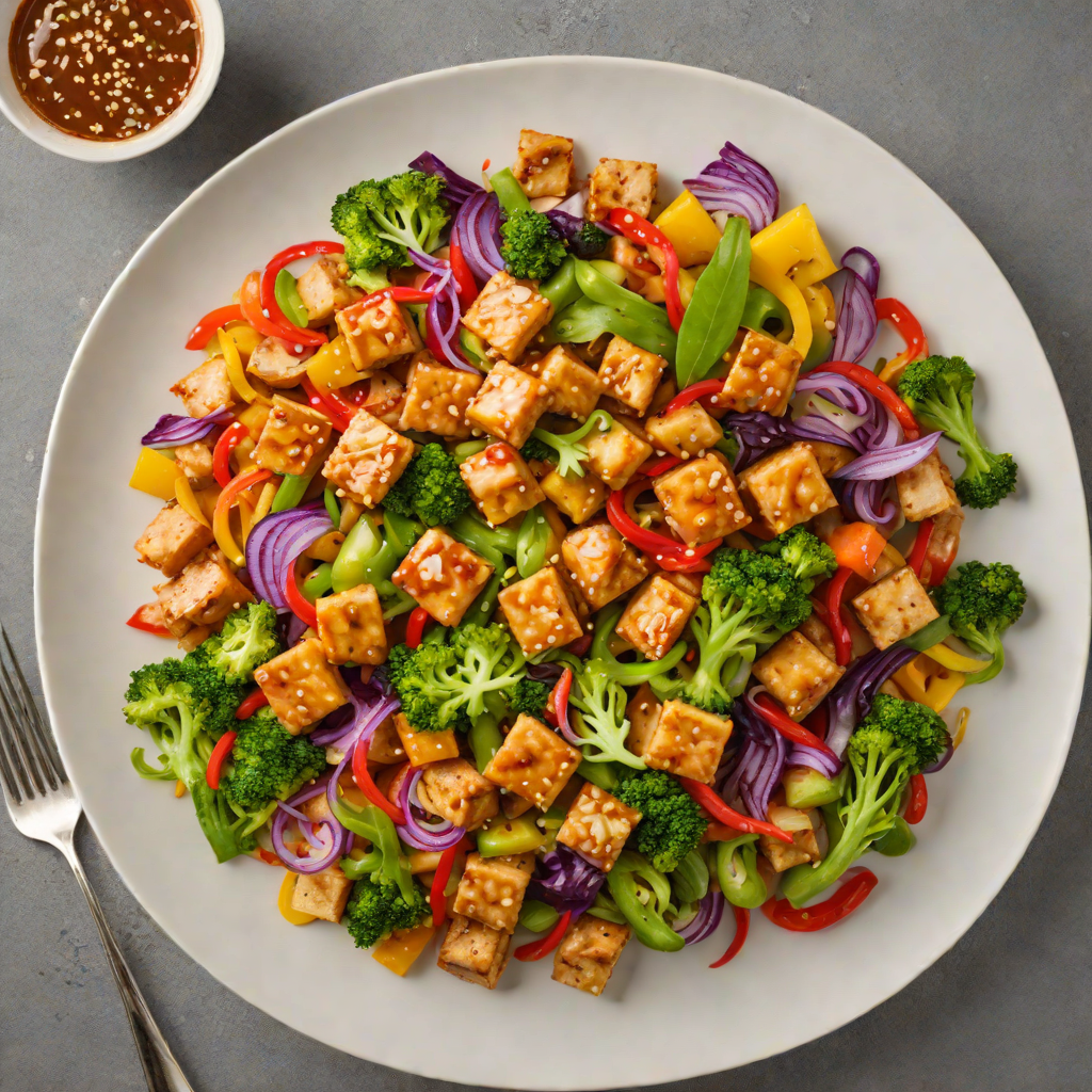 Ginger-Soy Tofu Stir Fry with Rainbow Vegetables