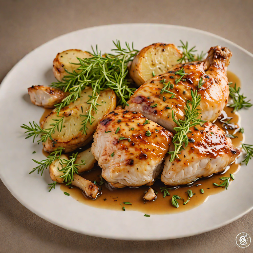 Pan-Seared Chicken with Thyme and Honey Glaze