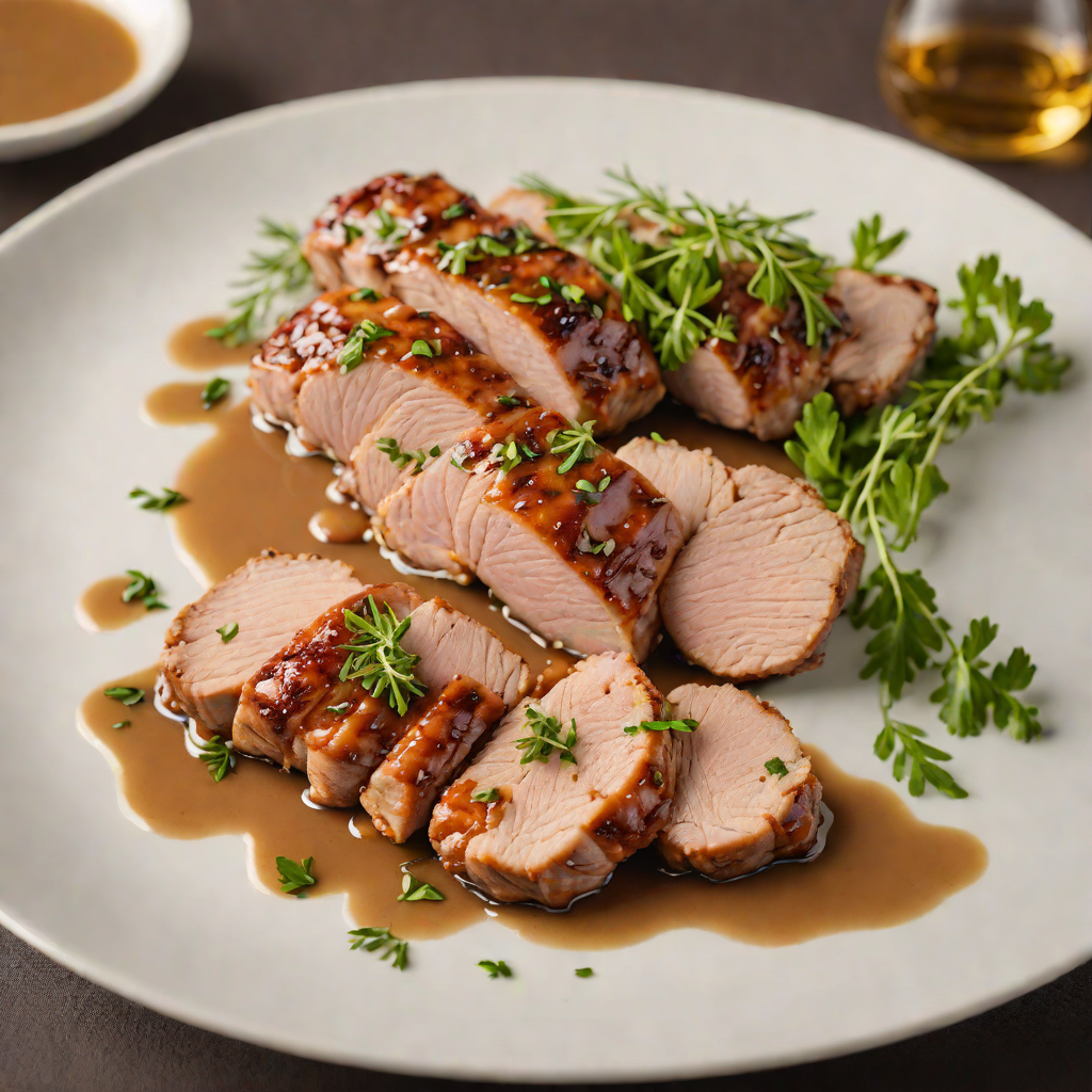 Honey-Glazed Pork Tenderloin with Thyme Pan Sauce