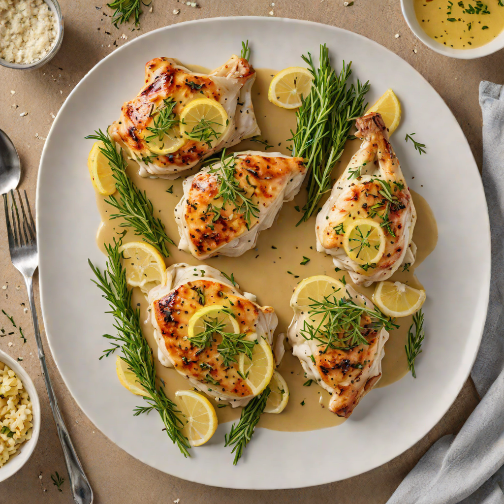 Stovetop Lemon-Thyme Chicken with Garlic Butter Sauce