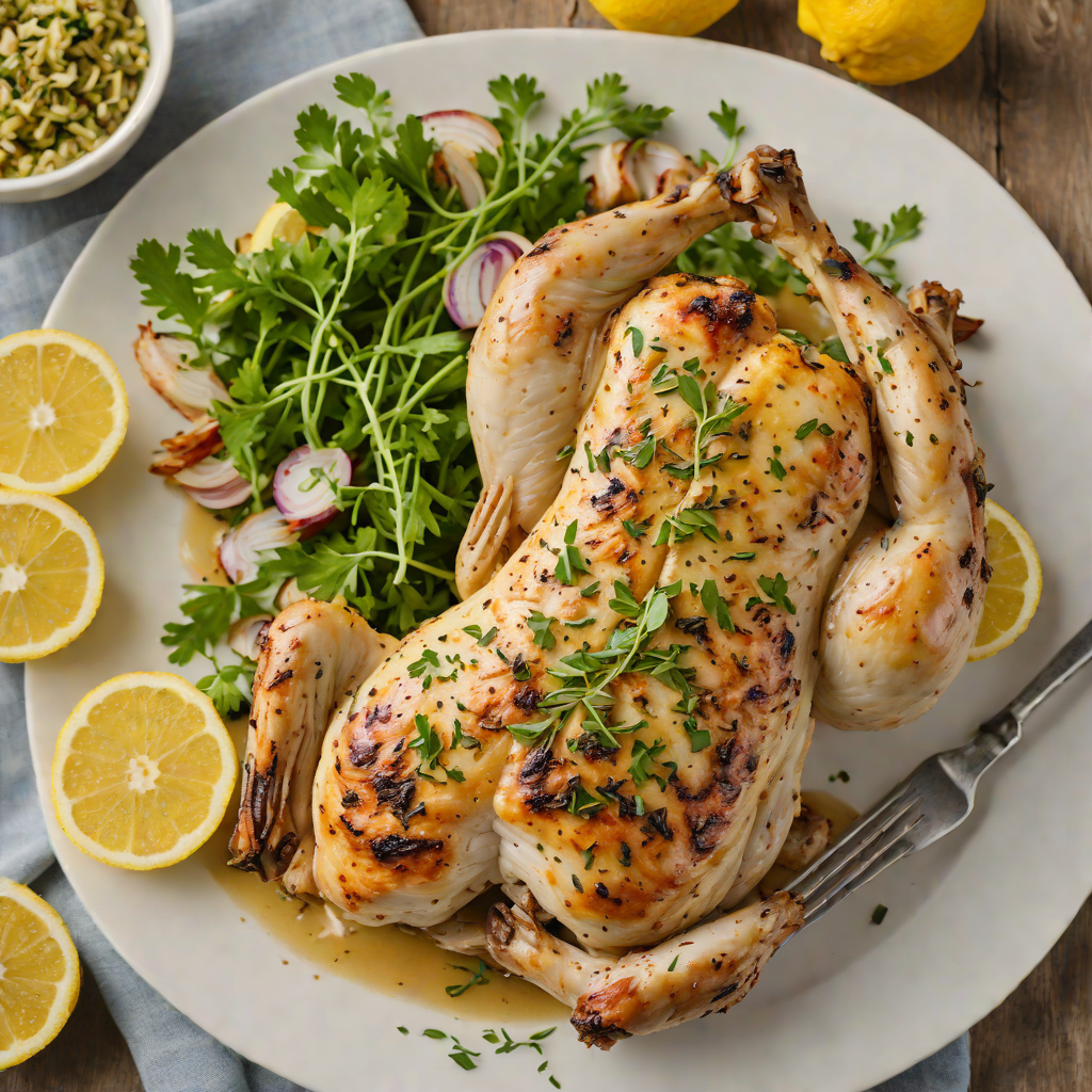 Slow-Roasted Lemon-Garlic Herb Chicken