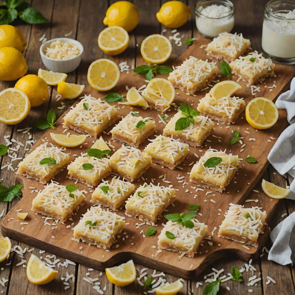 Quick No-Bake Lemon Coconut Bars