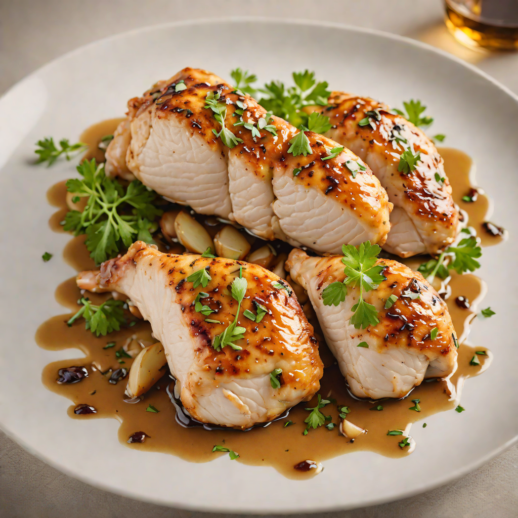Pan-Seared Chicken with Garlic and White Wine Reduction