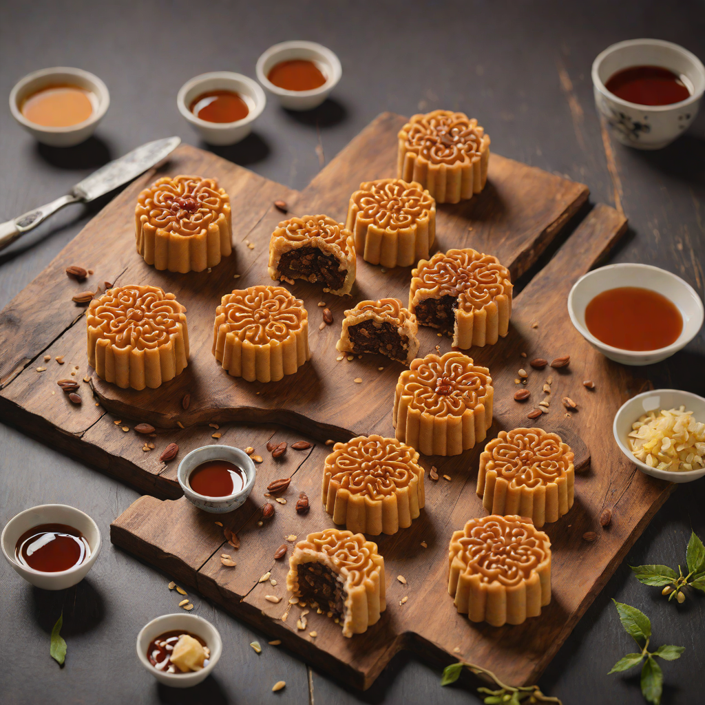 Shanghai-Style Red Bean Paste Mooncakes