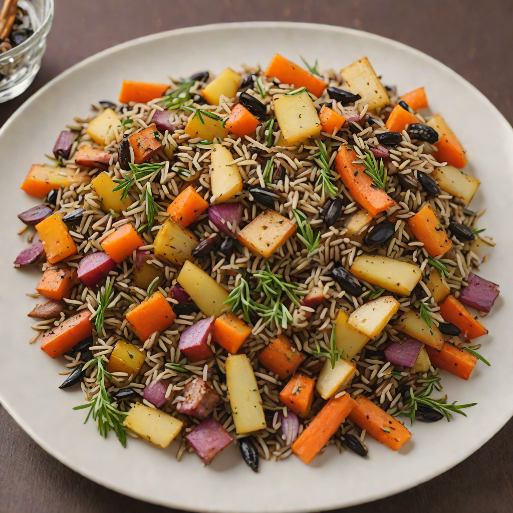 Oven-Roasted Minnesota Wild Rice and Root Vegetables