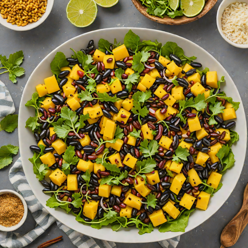 Charred Mango and Tiki-Spiced Black Bean Salad