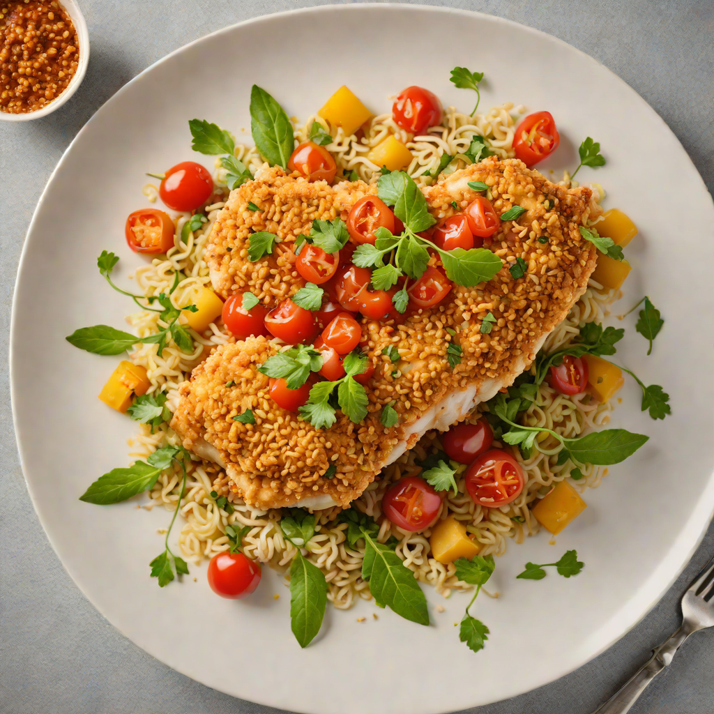 Macadamia-Crusted Chicken with Bush Tomato Sauce