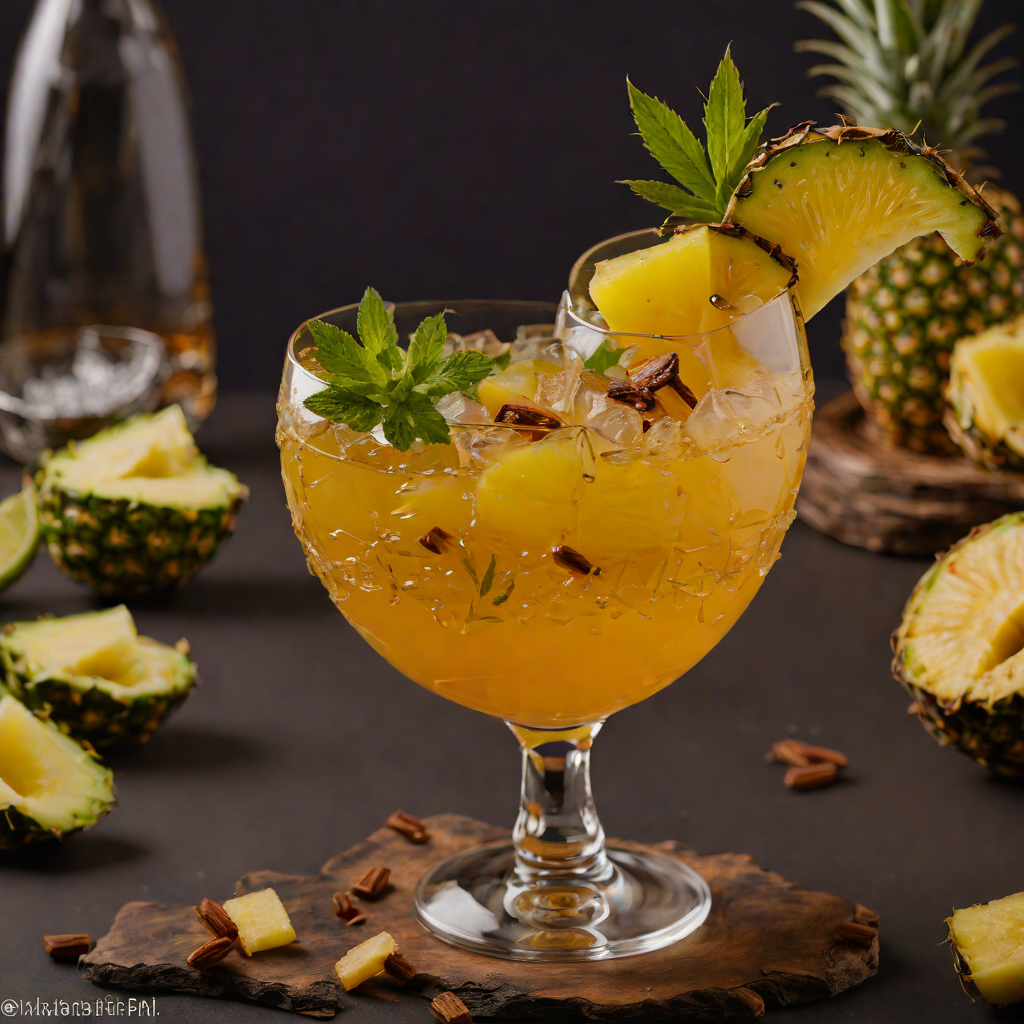 Charred Tiki-Spiced Pineapple Rum Cocktail