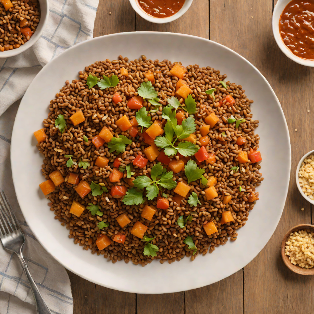 Stewed Berbere-Spiced Lentils with Injera Crumbles