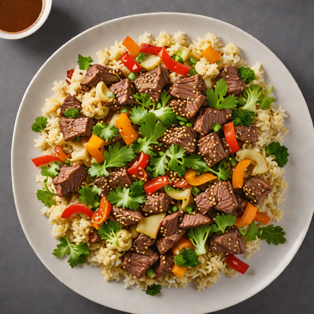 Beef and Cauliflower Stir-Fry with Ginger Sesame Sauce