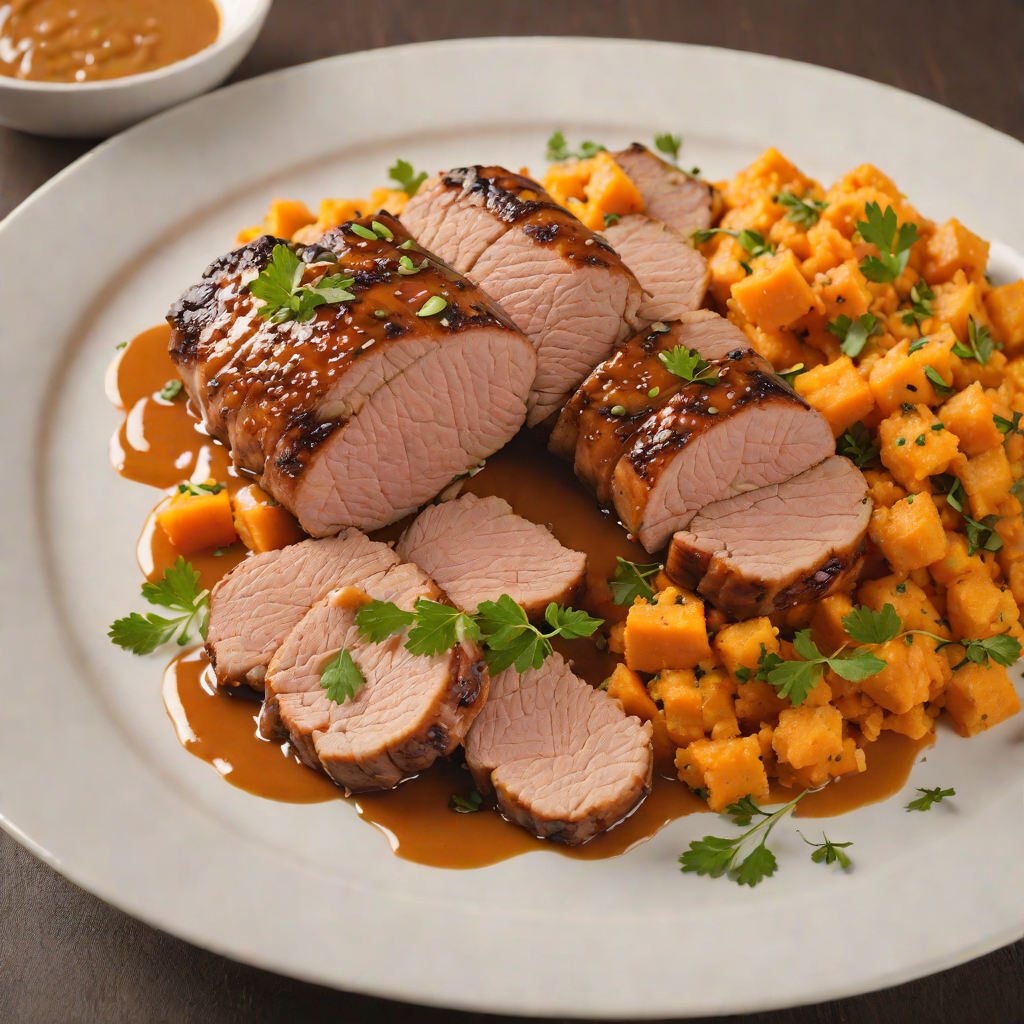 Maple-Glazed Pork Tenderloin with Sweet Potato Mash