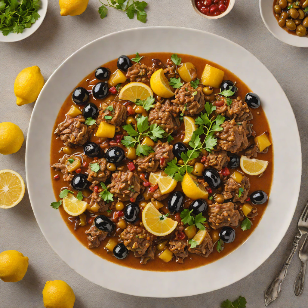 Slow-Cooked Moroccan Lamb Tagine with Preserved Lemons and Olives