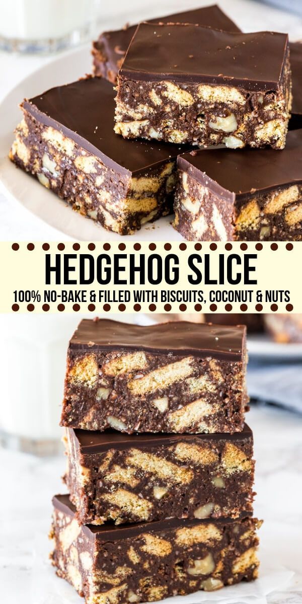 No-Bake Chocolate Hedgehog Slice