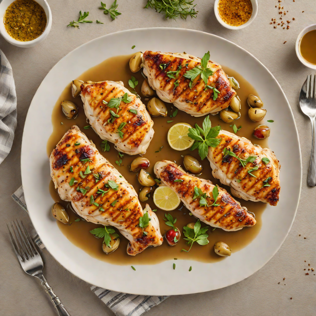 Pan-Seared Chicken with Spiced Olive Oil and Garlic