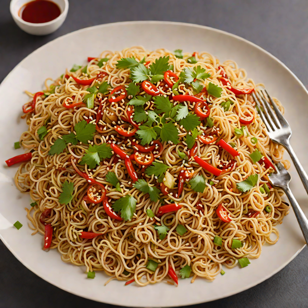 Stir-Fried Rice Noodles with Spicy Chili-Garlic Sauce