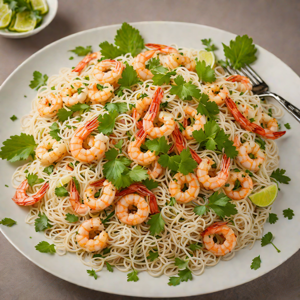 Stir-Fried Rice Vermicelli with Shrimp and Vietnamese Herbs