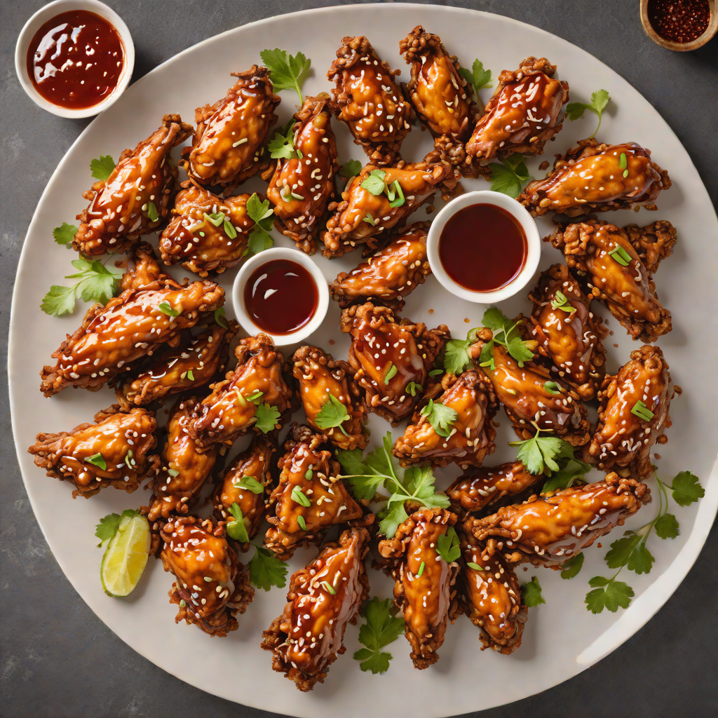Hand-Battered Korean Fried Chicken Wings with Gochujang Glaze