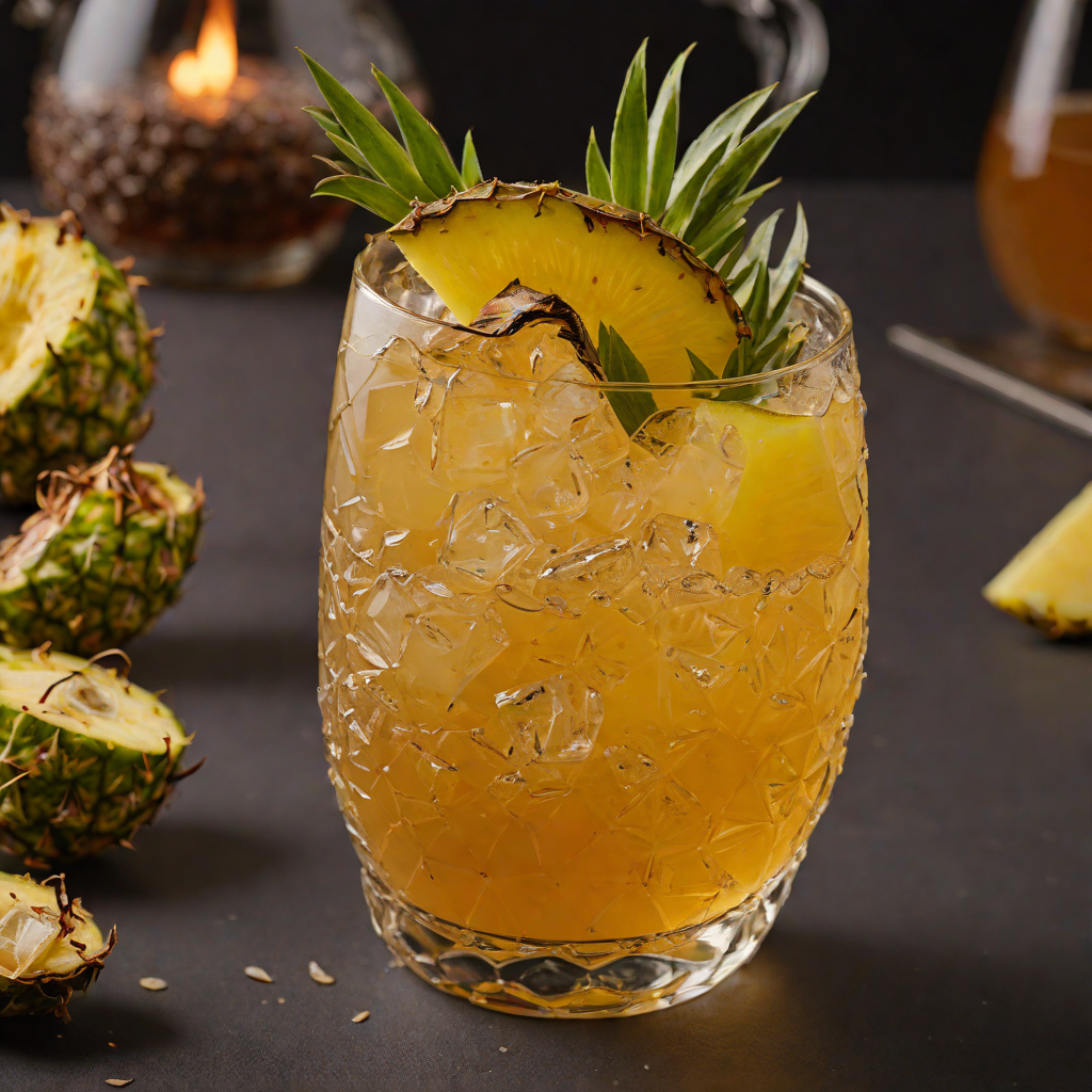 Smoked Pineapple and Rum Caribbean Punch