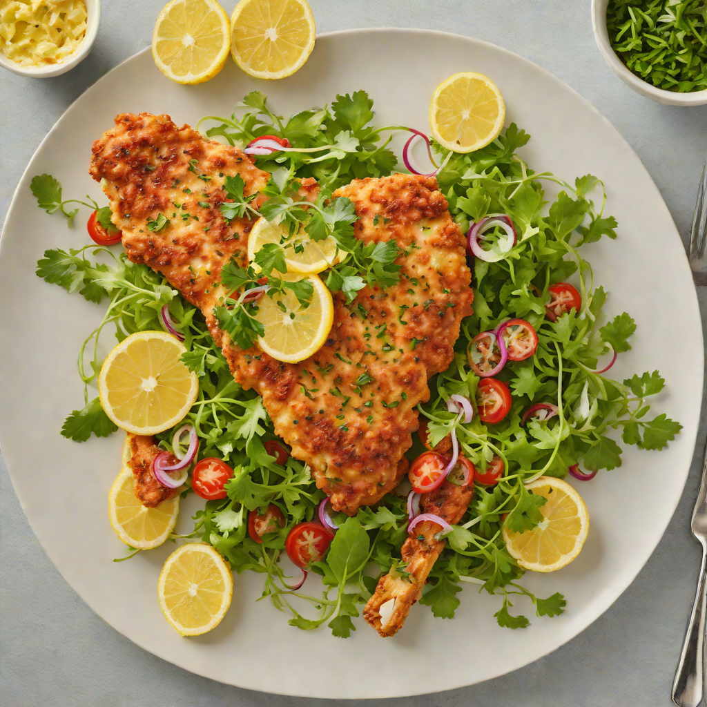Pan-Fried Chicken Schnitzel with Lemon and Parsley Salad