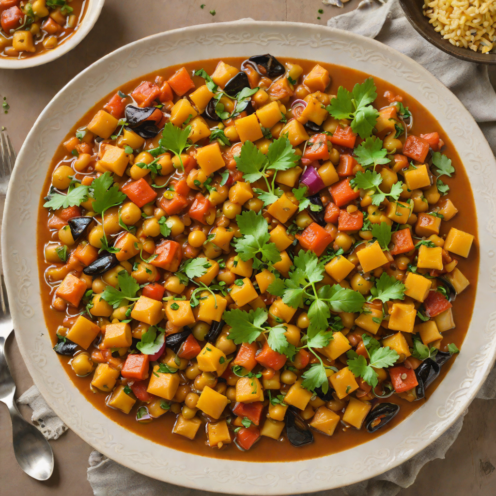 Slow-Simmered Moroccan Chickpea and Vegetable Tagine