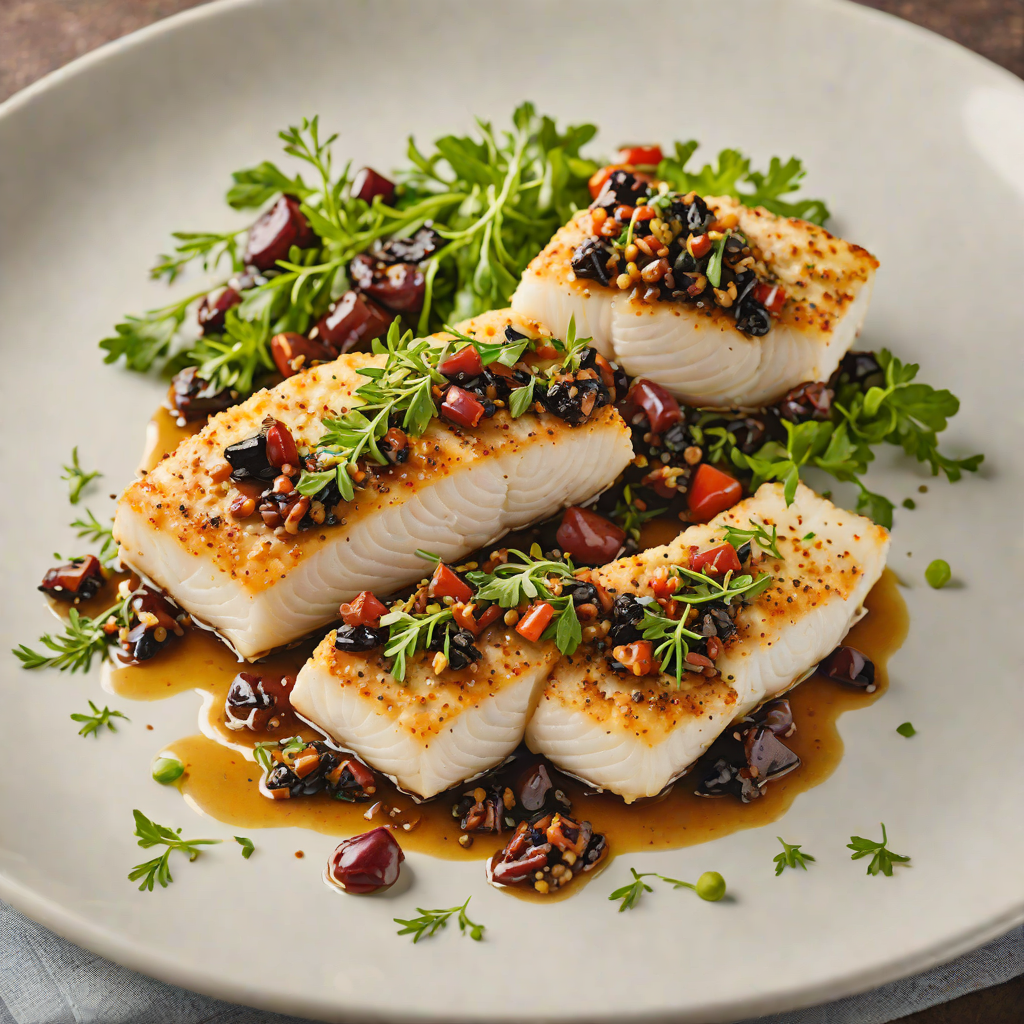 Pan-Seared Mediterranean Cod with Olive Tapenade