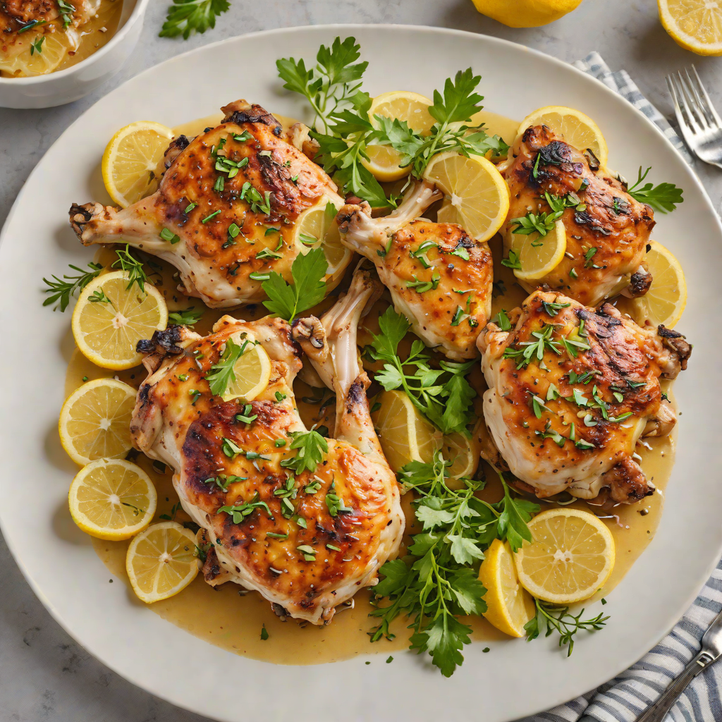 One-Pan Roasted Garlic Lemon Chicken Thighs
