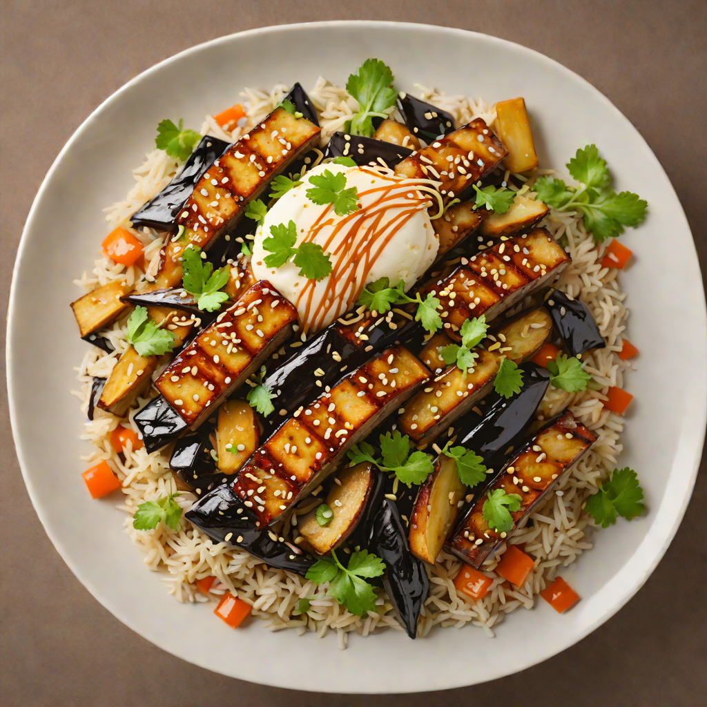 Sober Miso-Glazed Eggplant Donburi
