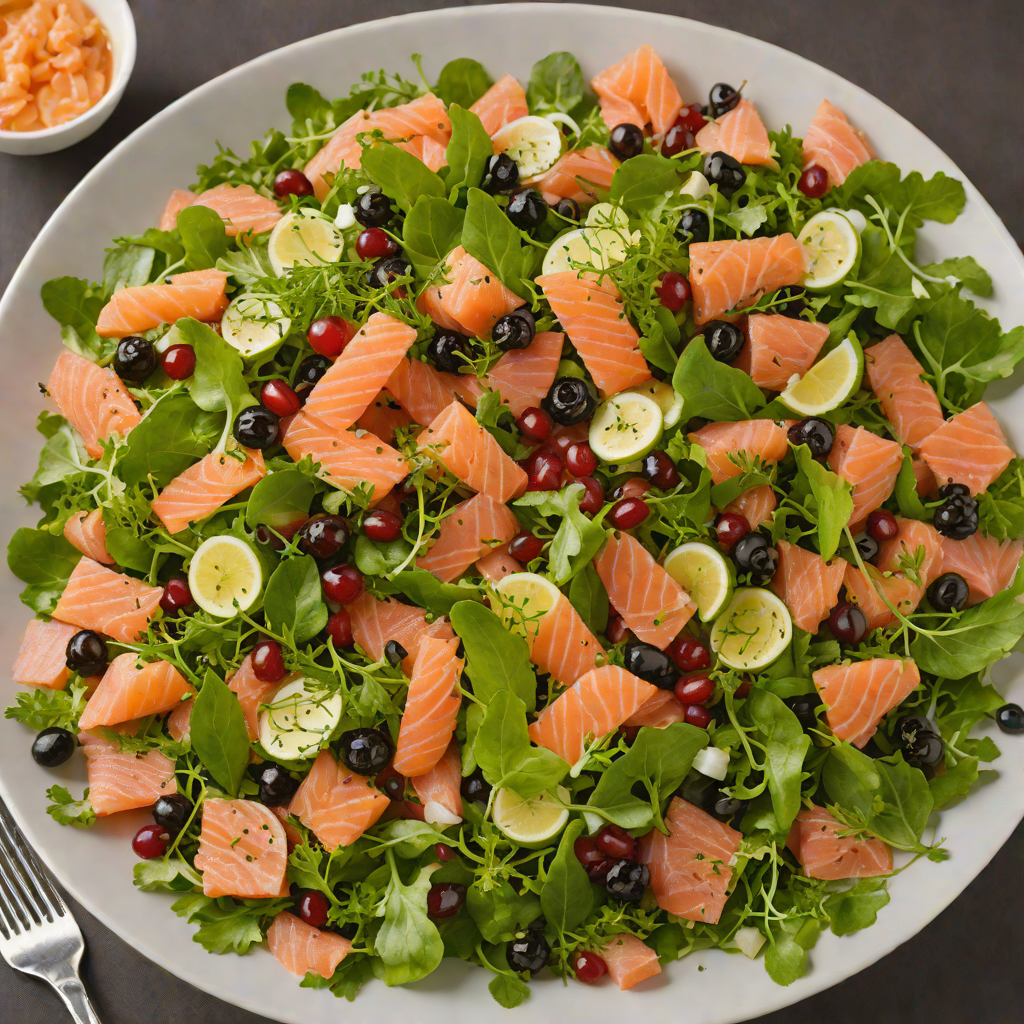 Tasmanian Pepperberry and Smoked Salmon Salad