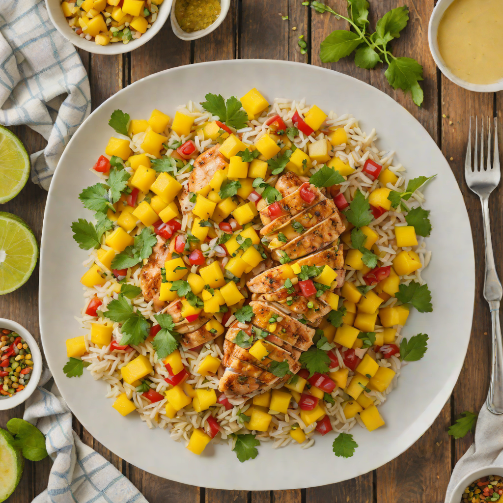 Instant Pot Caribbean Chicken with Mango-Pineapple Salsa