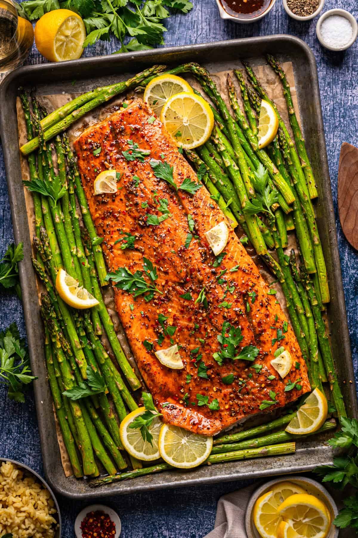 Oven-Roasted Salmon with Maple-Dijon Glaze and Asparagus