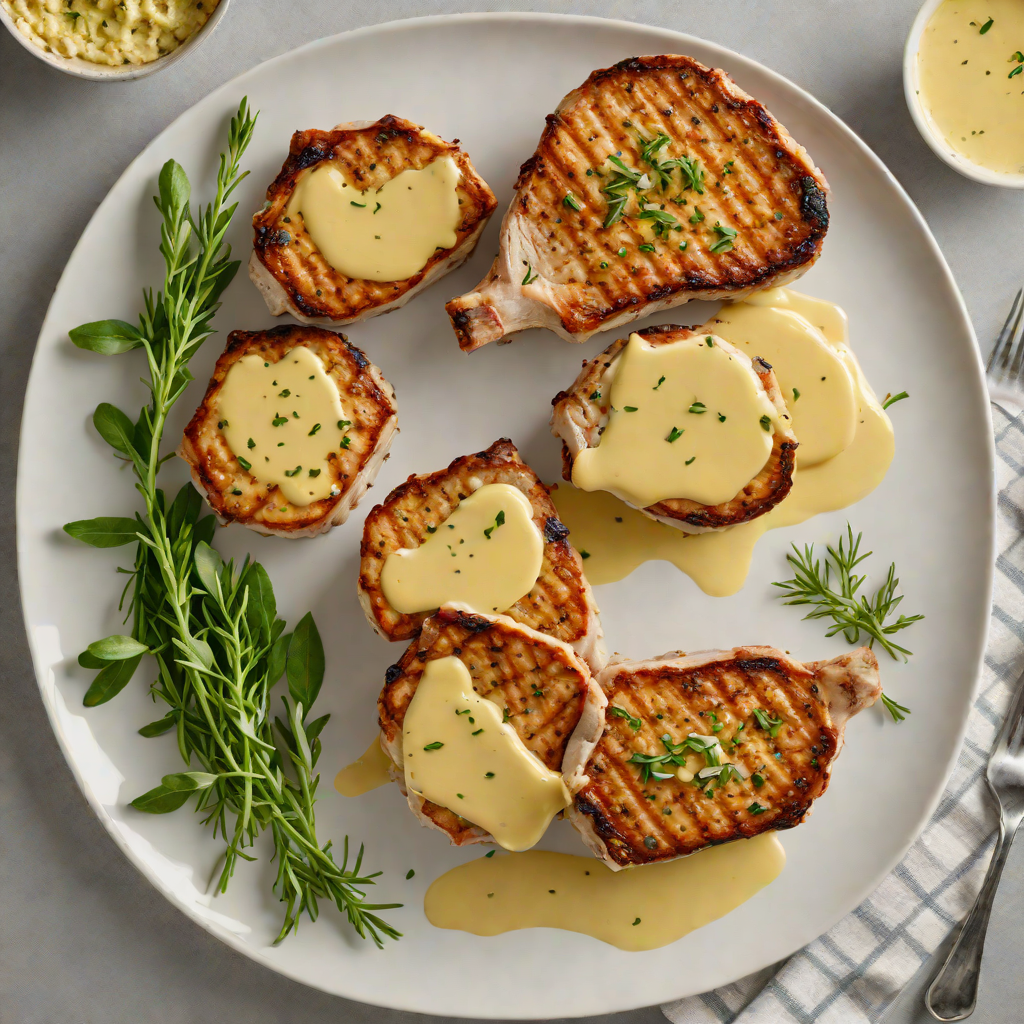 Pan-Seared Pork Chops with Papillion Herb Butter