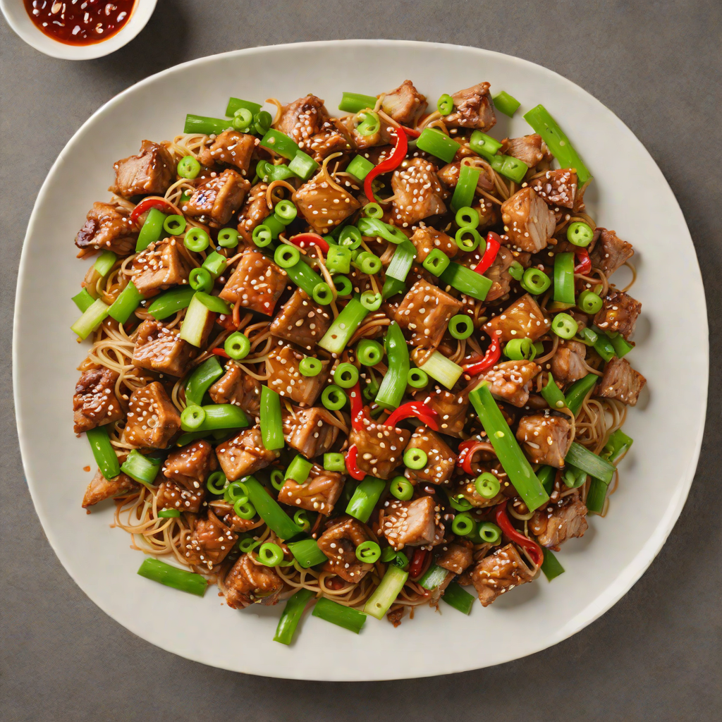 Stir-Fried Pork with Spicy Garlic and Scallions