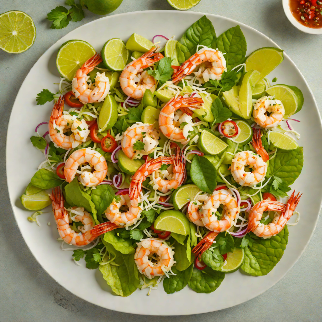 Tiki-Inspired Coconut-Lime Shrimp Salad
