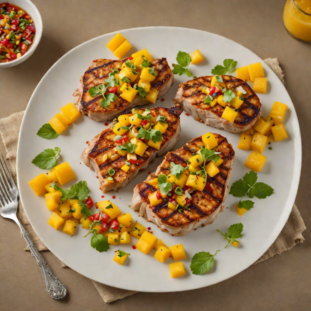 Pan-Seared Pork Chops with Spiced Mango Salsa