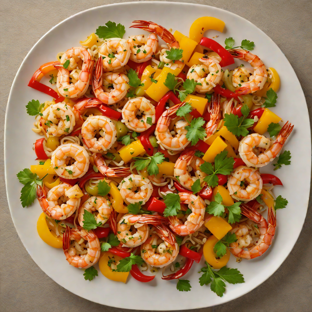 Sautéed Caribbean Shrimp with Garlic and Bell Peppers