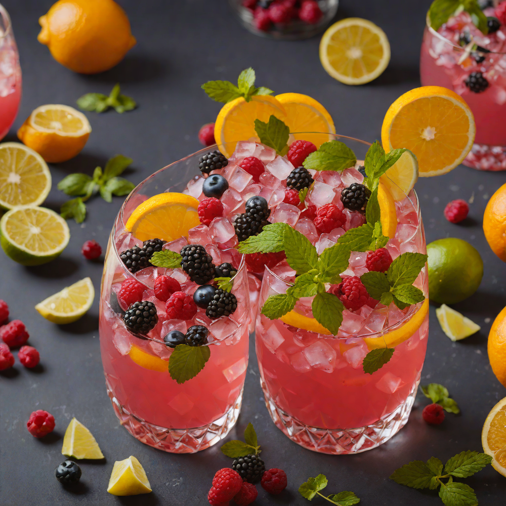 No-Alcohol Citrus Berry Punch with Ginger and Mint