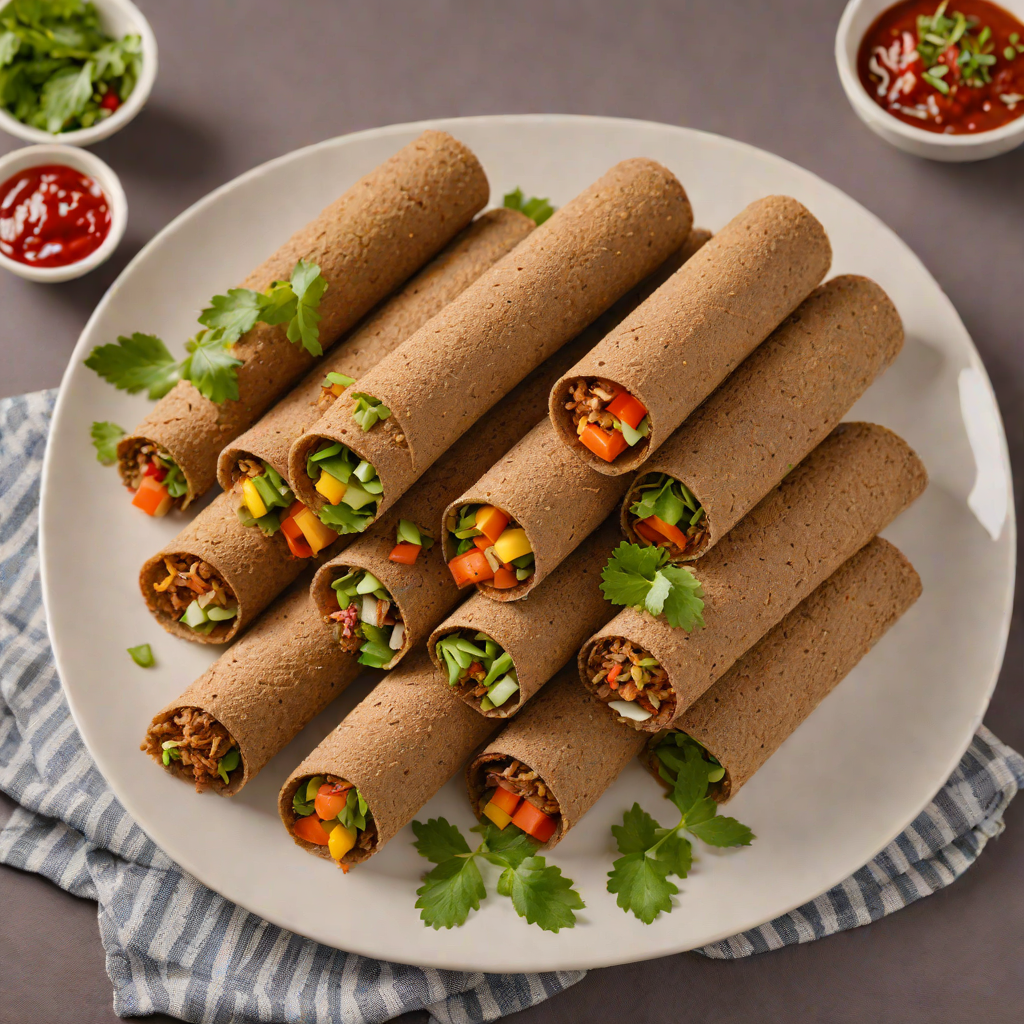 Steamed Teff and Vegetable Injera Rolls