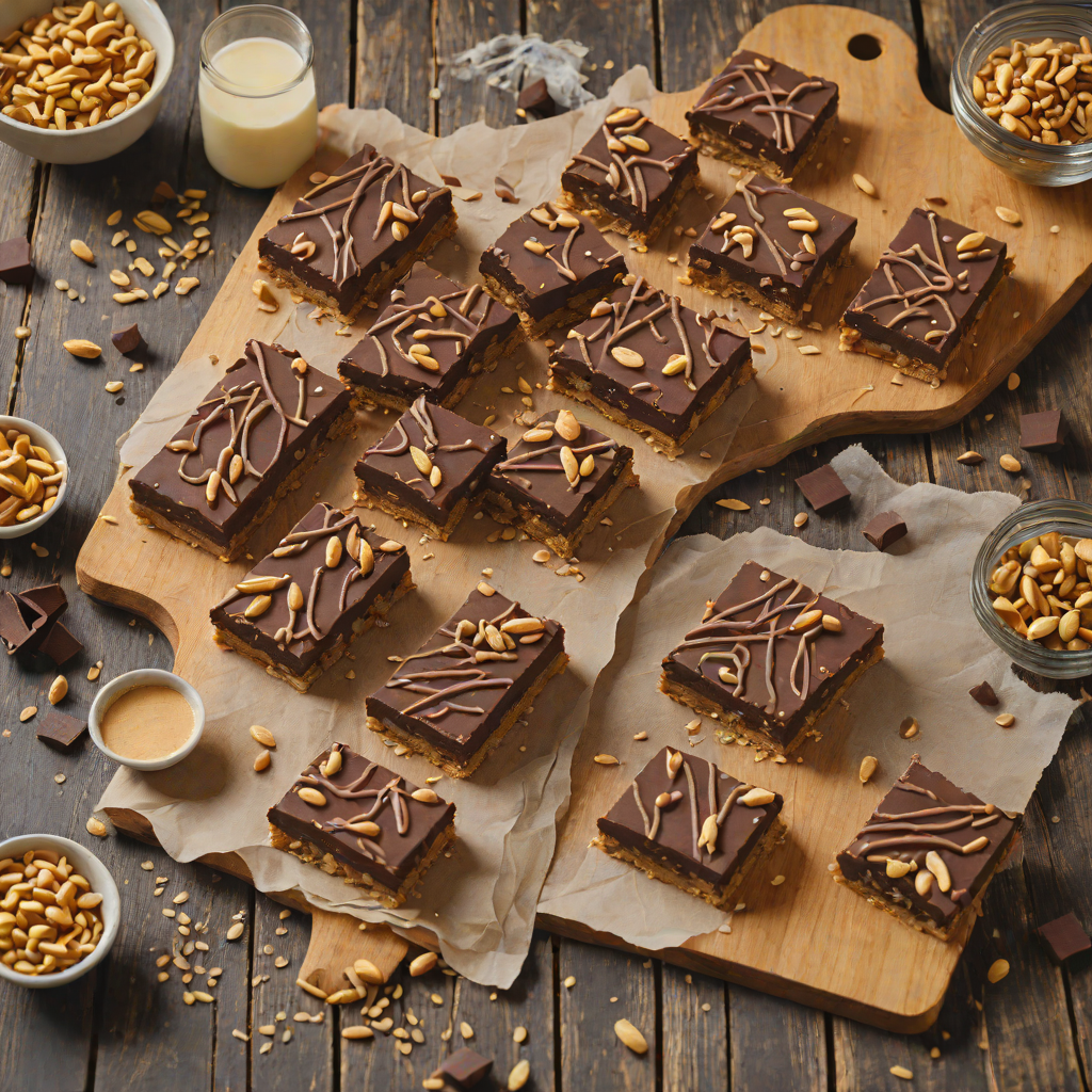 Overnight No-Bake Chocolate Peanut Butter Bars