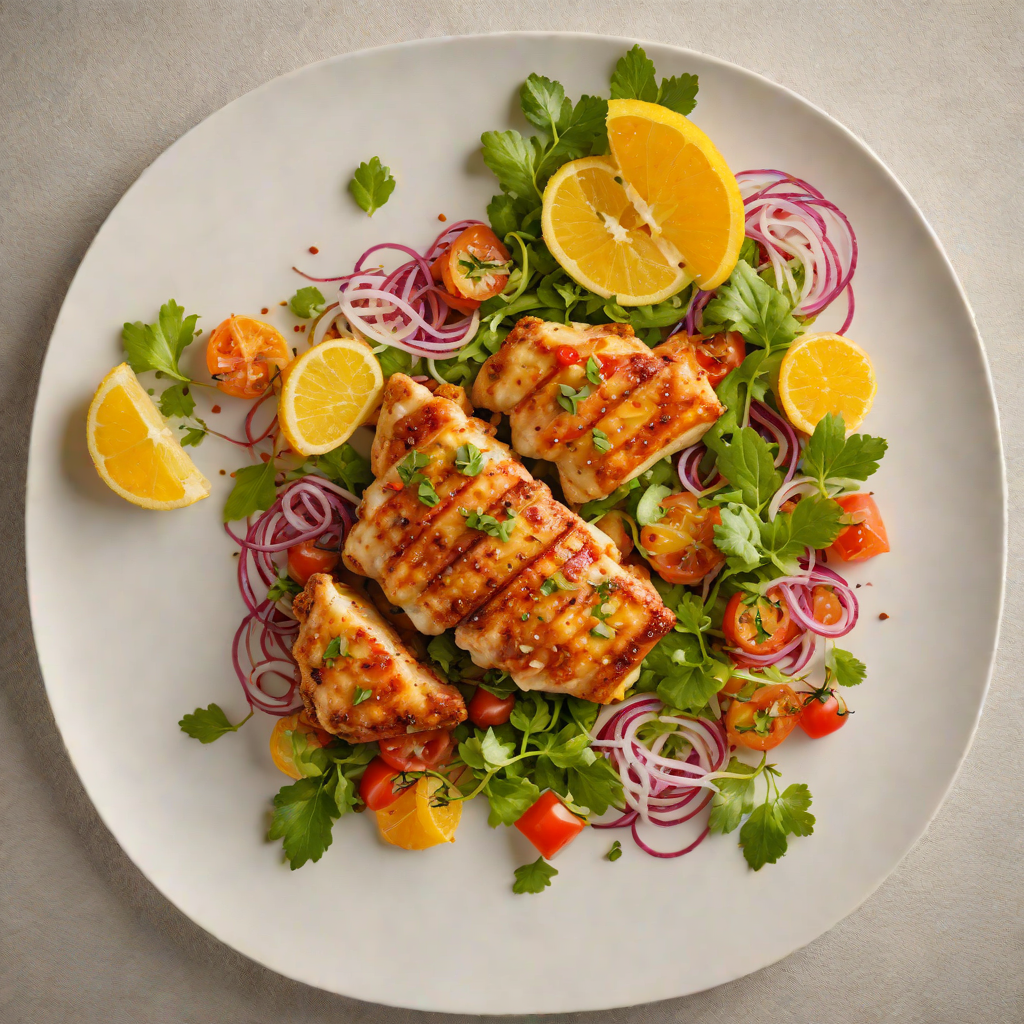Sautéed Gemini-Spiced Chicken with Citrus Salad