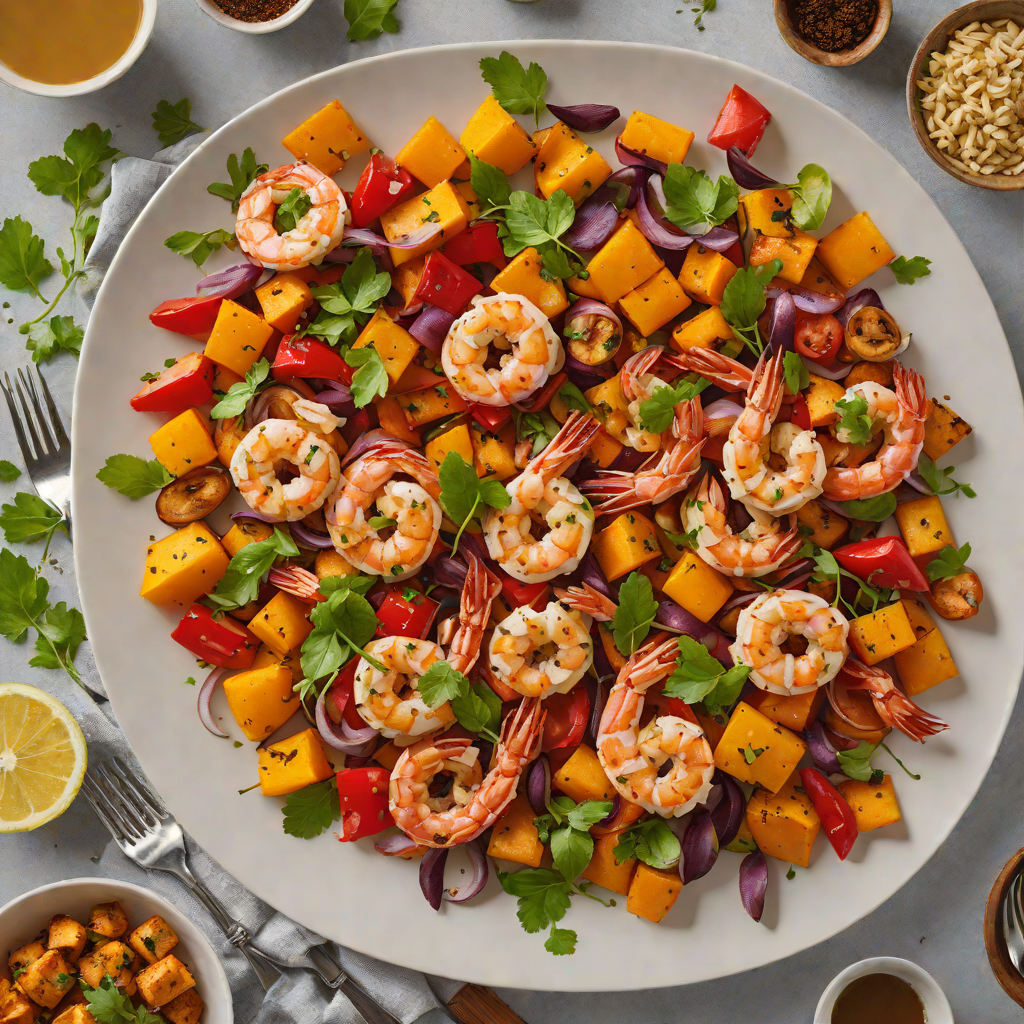 Sheet Pan Cajun-Spiced Shrimp with Roasted Sweet Potatoes and Bell Peppers